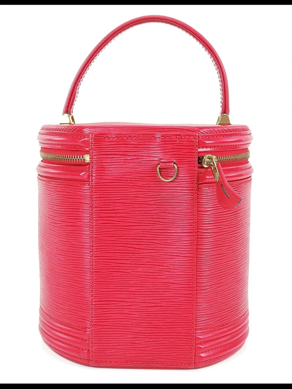 Louis Vuitton Pink Epi Leather Round Vanity Bag